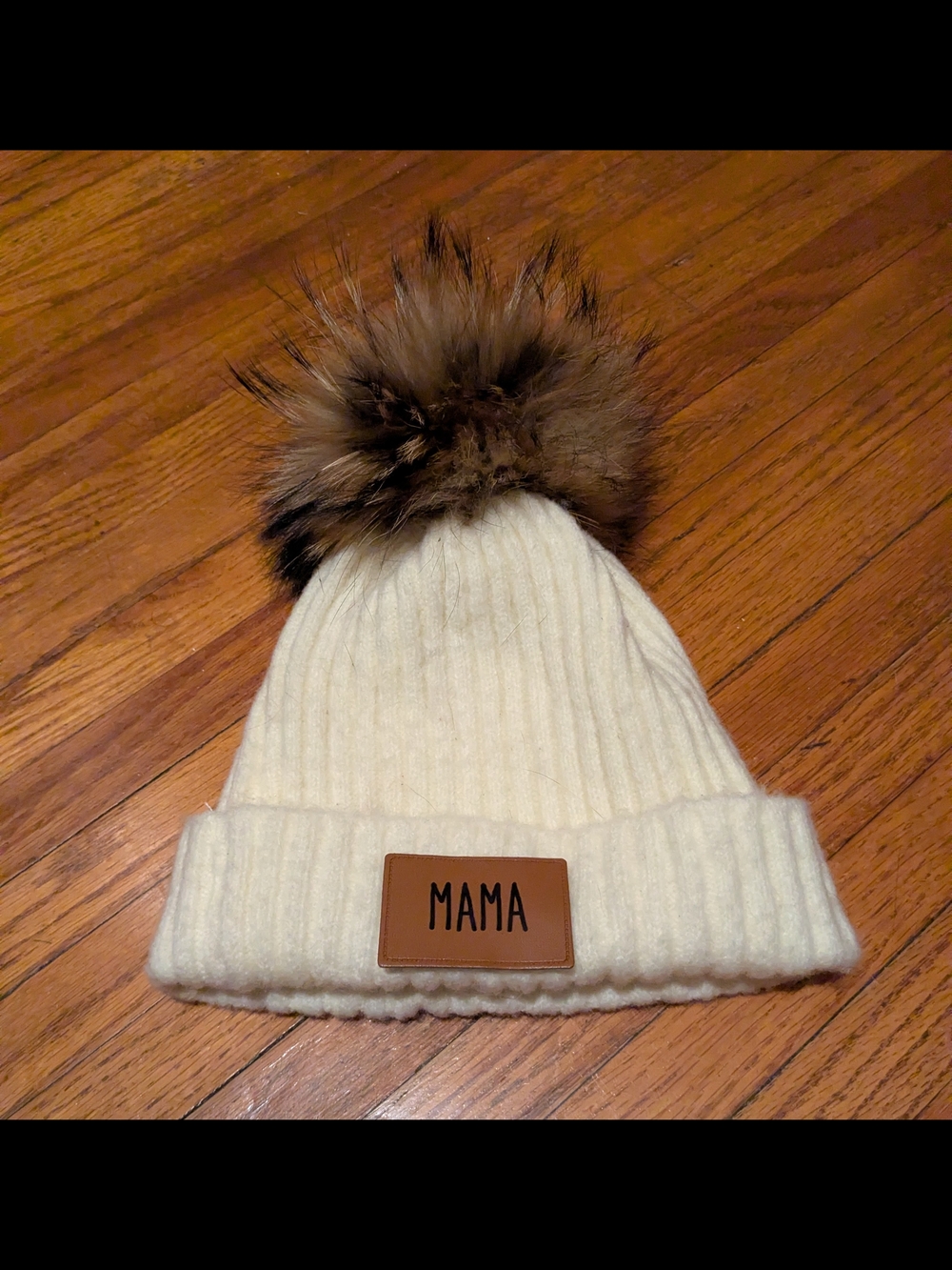 Genuine Fur Knit Pom Beanie